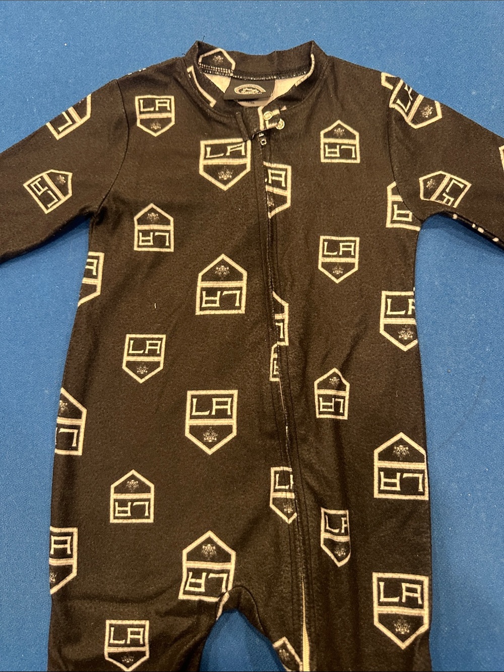 NHL Black LA Logo Baby Footie One-Piece